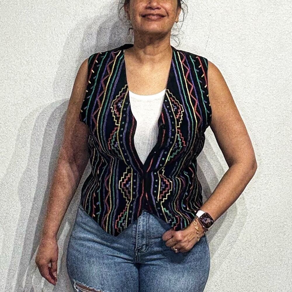 Cedars Suede Leather Vintage Vest Sz M